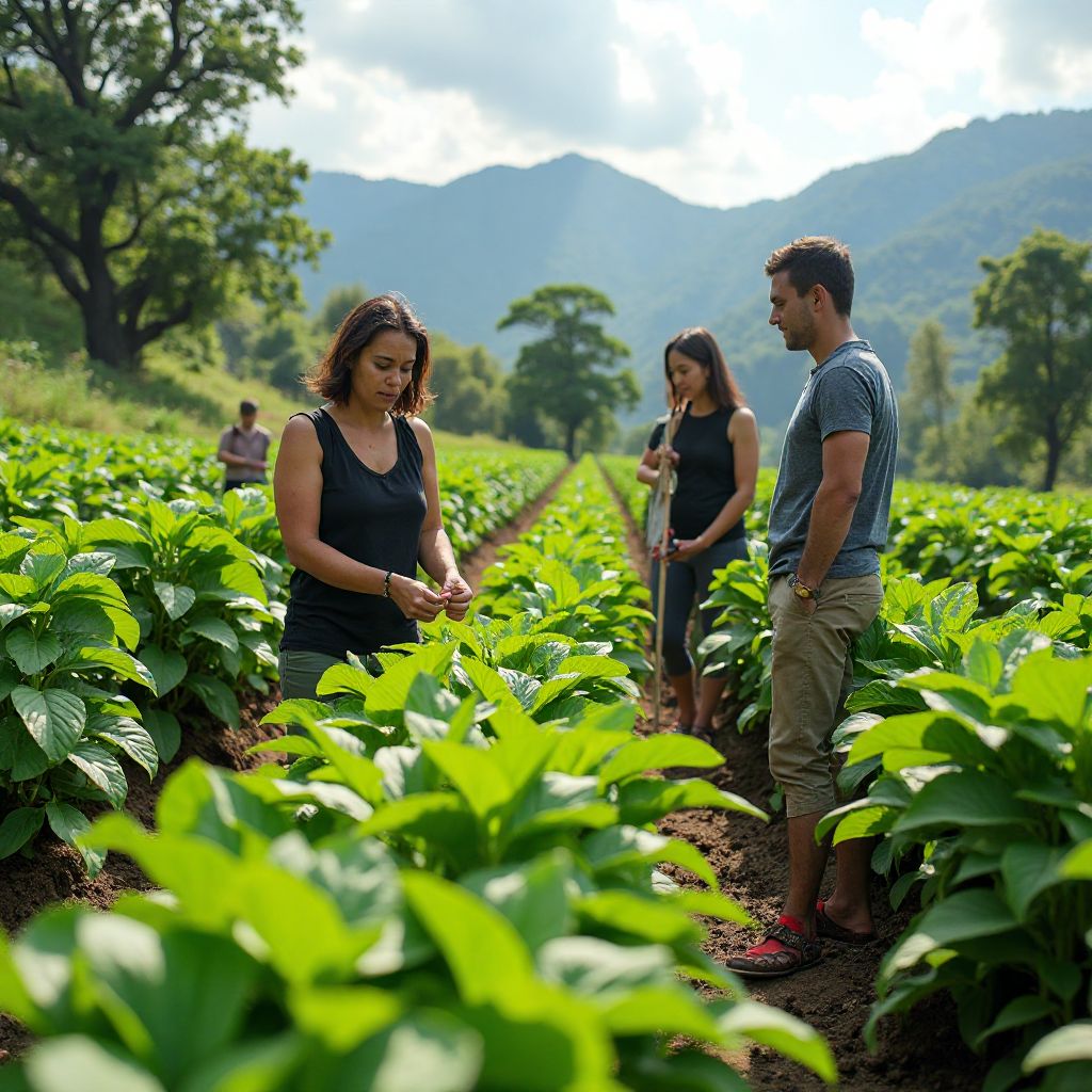 Ingredient sourcing at organic farm