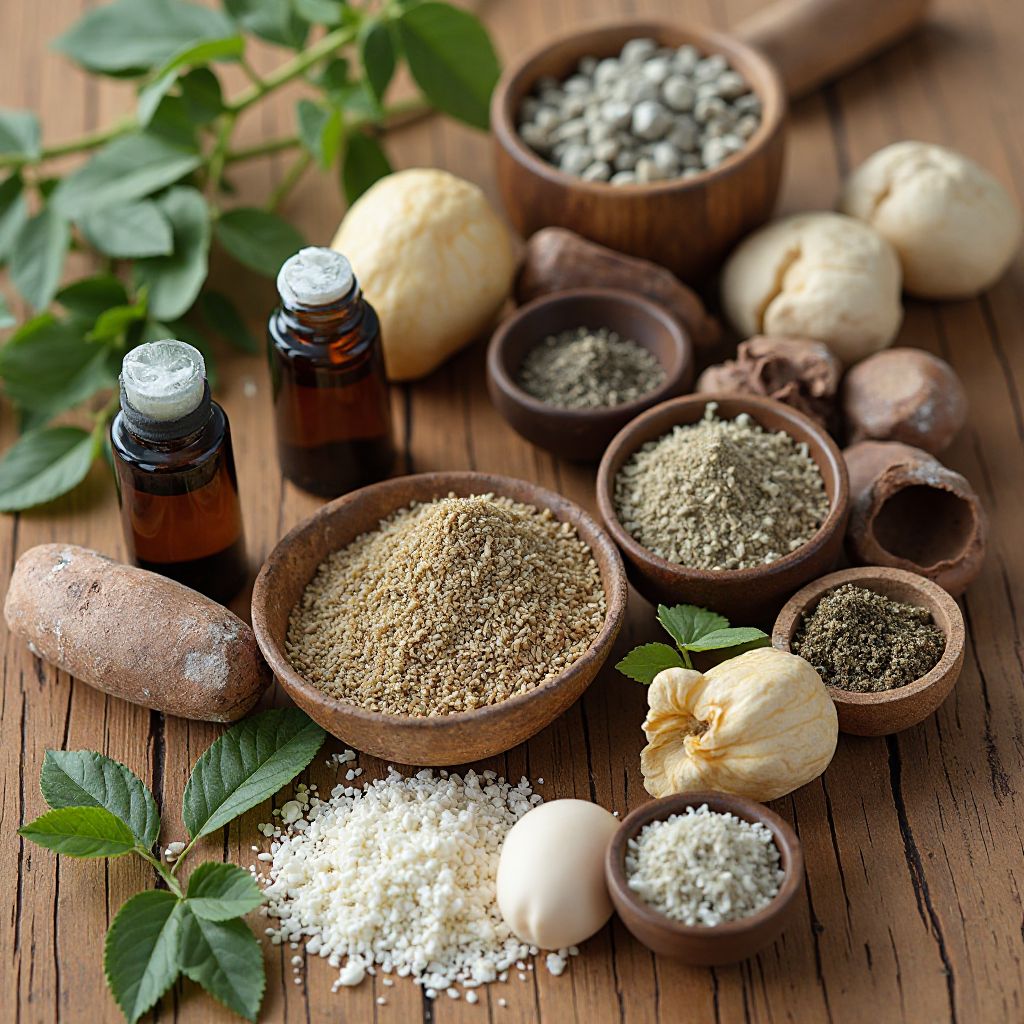 Natural beauty ingredients and herbs
