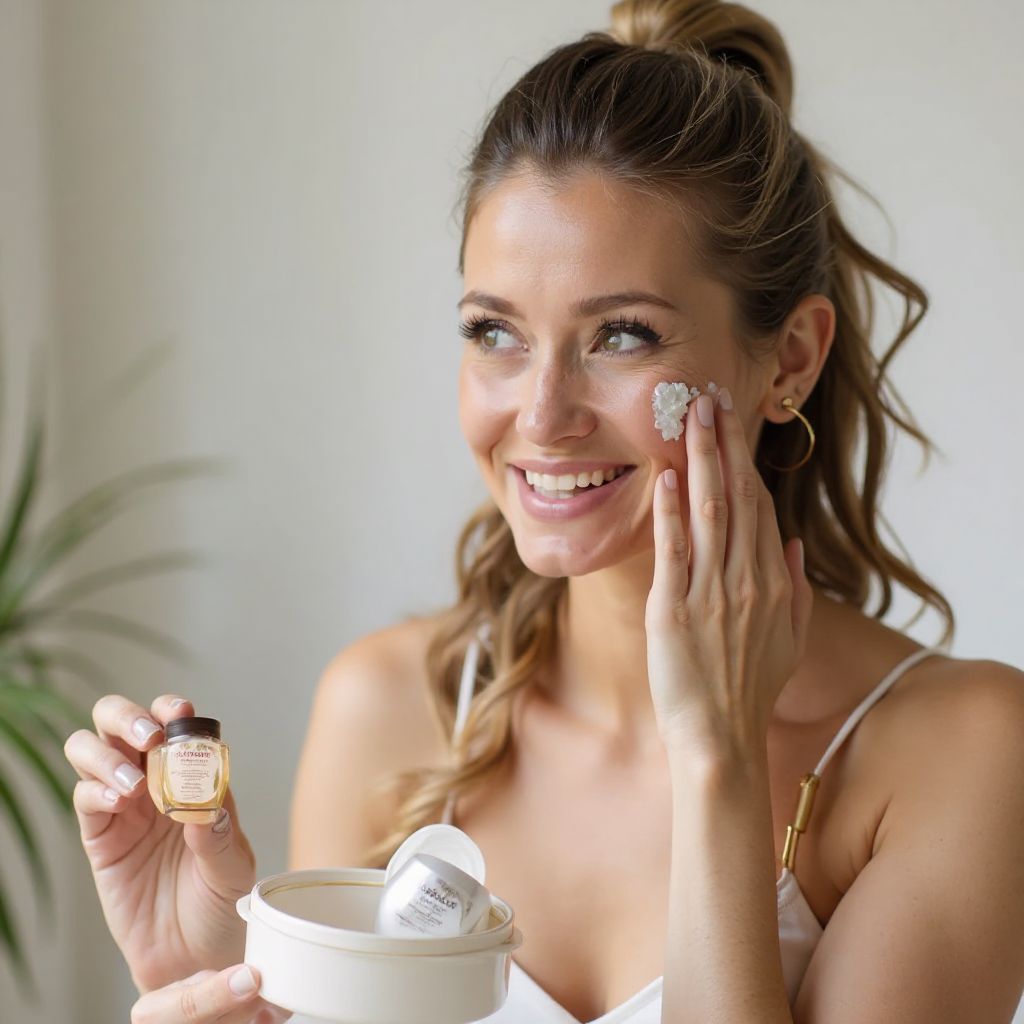 Skincare routine tutorial video thumbnail